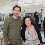 Pictured at the VTOS Limerick 2019 Art, Craft & Design Open Day in the Further Education & Training Centre are Colm Galvin, teacher at VTOS and Caroline Dunn, Enniskillen. Picture: Conor Owens/ilovelimerick.