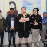 Pictured at the VTOS Limerick 2019 Art, Craft & Design Open Day in the Further Education & Training Centre are Evan Reddan, Masud Sharif, Stephen Hayes, Amy Sheehan, and Jannatul Ferdous from Limerick Youth Service. Picture: Conor Owens/ilovelimerick.