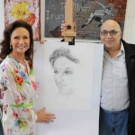 Pictured at the VTOS 2019 open day are style queen Celia Holman Lee and Abed Hindawi from Limerick's Milk Market. Picture: Conor Owens/ilovelimerick.