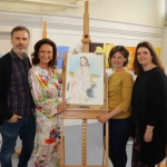 Pictured at the VTOS 2019 open day are Richard Lynch, founder of ilovelimerick.com, style queen Celia Holman Lee, Katrina Handley from Cappamore and Jayne Foley, art teacher. Picture: Conor Owens/ilovelimerick.