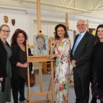 Pictured at the VTOS 2019 open day are Trina Lynch, Further Education Training Manager, Jackie Dly, Assistant Staff Officer, style queen Celia Holman Lee, Paul Patton, Director of FEAT, and Jayne Foley, art teacher. Picture: Conor Owens/ilovelimerick.
