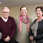 Pictured at the VTOS 2019 open day are Tony Howlett, Ballinacurra, Máire Roche, Office Admin teacher at VTOS, and Noreen Waters from Edwards St. Picture: Conor Owens/ilovelimerick.