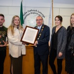 23-03-2023 West End Youth Centre at Our Lady of Lourdes Centre, winners in the Pride of Place Awards 2023, Mayoral Reception hosted by Mayor of Limerick City and County Council, Francis Foley in the Council Chambers, Merchants Quay.  Picture: Keith Wiseman