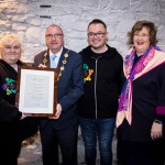 23-03-2023 West End Youth Centre at Our Lady of Lourdes Centre, winners in the Pride of Place Awards 2023, Mayoral Reception hosted by Mayor of Limerick City and County Council, Francis Foley in the Council Chambers, Merchants Quay. Pictured here with Deborah Philips, Ronald Collins, ABC Club at Our Lady of Lourdes and Senator Maria Byrne.    Picture: Keith Wiseman