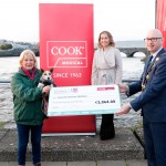 With Compliments.    Michael Collins, Mayor of the City and County of Limerick along with Clare Ellis, Corporate Brand and Communication Senior Manager Cook Medical EMEA presents a cheque for €3,064 to 
Geralding Gunning and “Gypsy” from Limerick Animal Welfare.  Photograph Liam Burke/Press 22