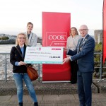 With Compliments.    Michael Collins, Mayor of the City and County of Limerick along with Clare Ellis, Corporate Brand and Communication Senior Manager Cook Medical EMEA with a cheque for €2,686 which they presented to Cari Barrett and Jacinta Sheerin representing Adapt Domestic Anuse Services.
Photograph Liam Burke/Press 22